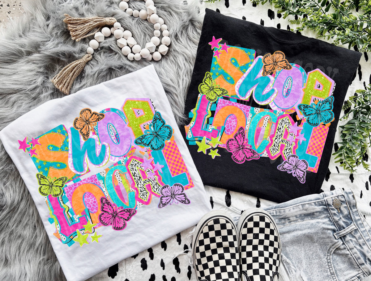 Shop Local (magazine font) (PH) DTF Transfer