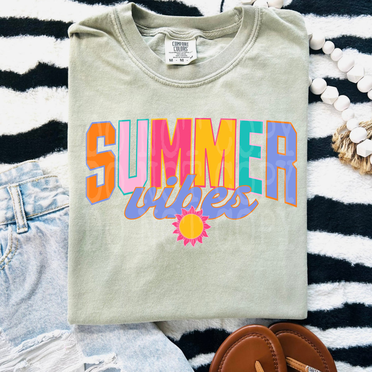 Summer vibes sun (C's) DTF Transfer