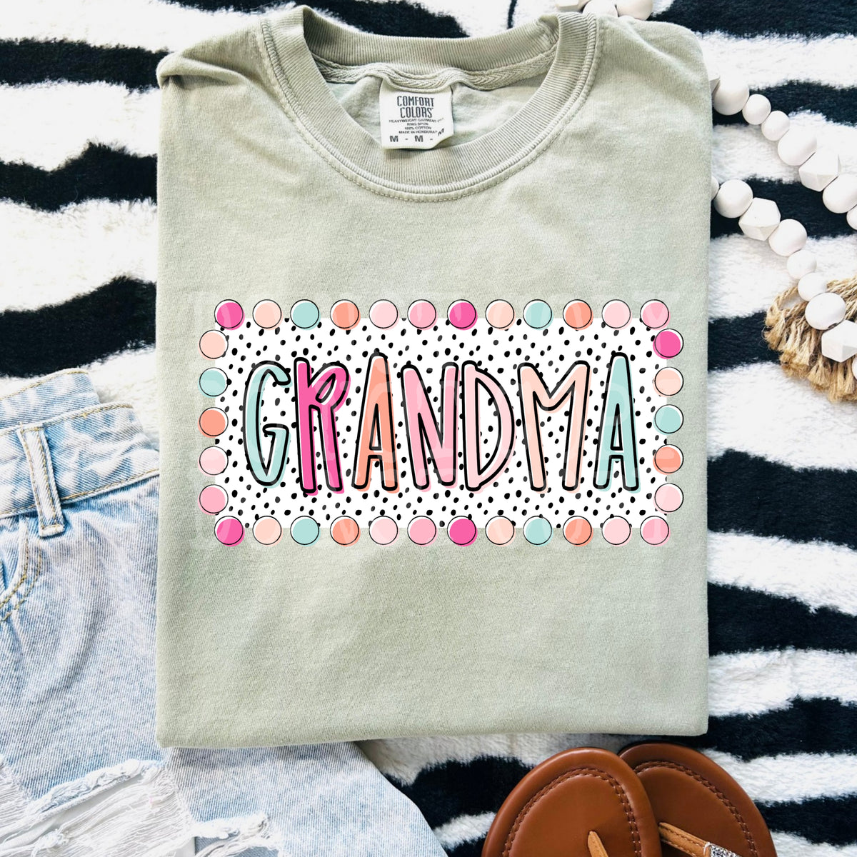 Grandma summer dots (C's) DTF Transfer