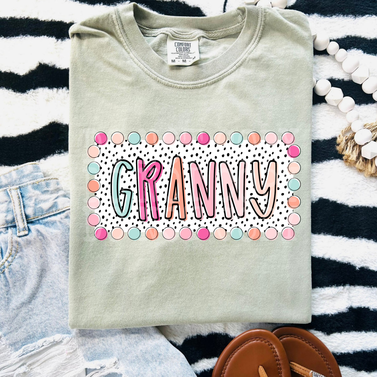 Granny summer dots (C's) DTF Transfer