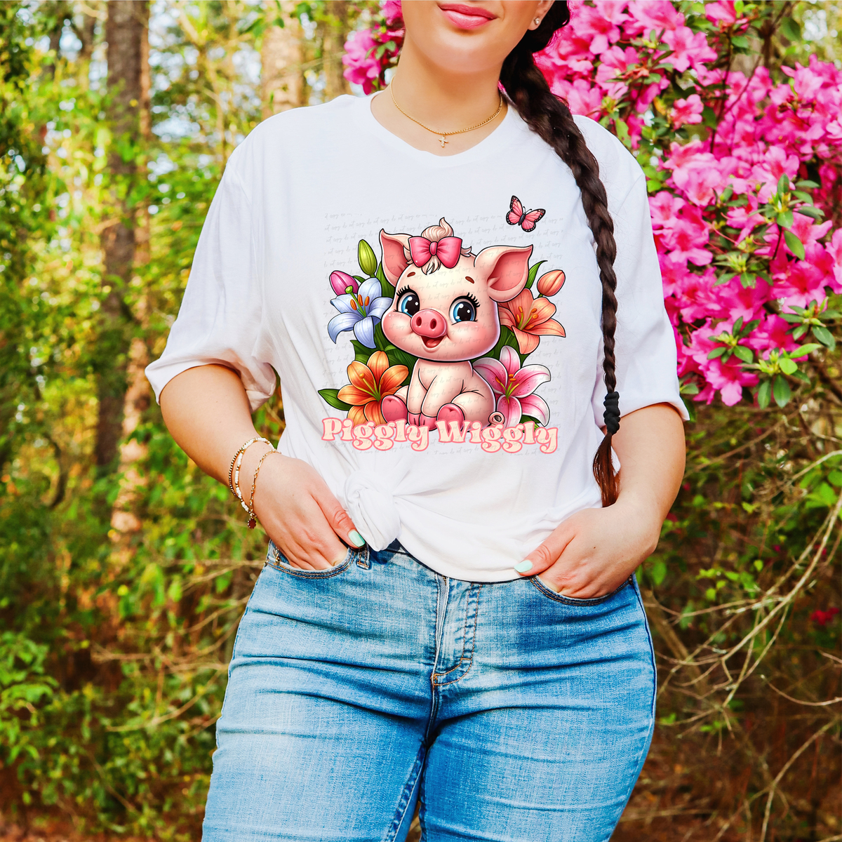 Piggly Wiggly Floral Butterfly 117805 DTF transfer