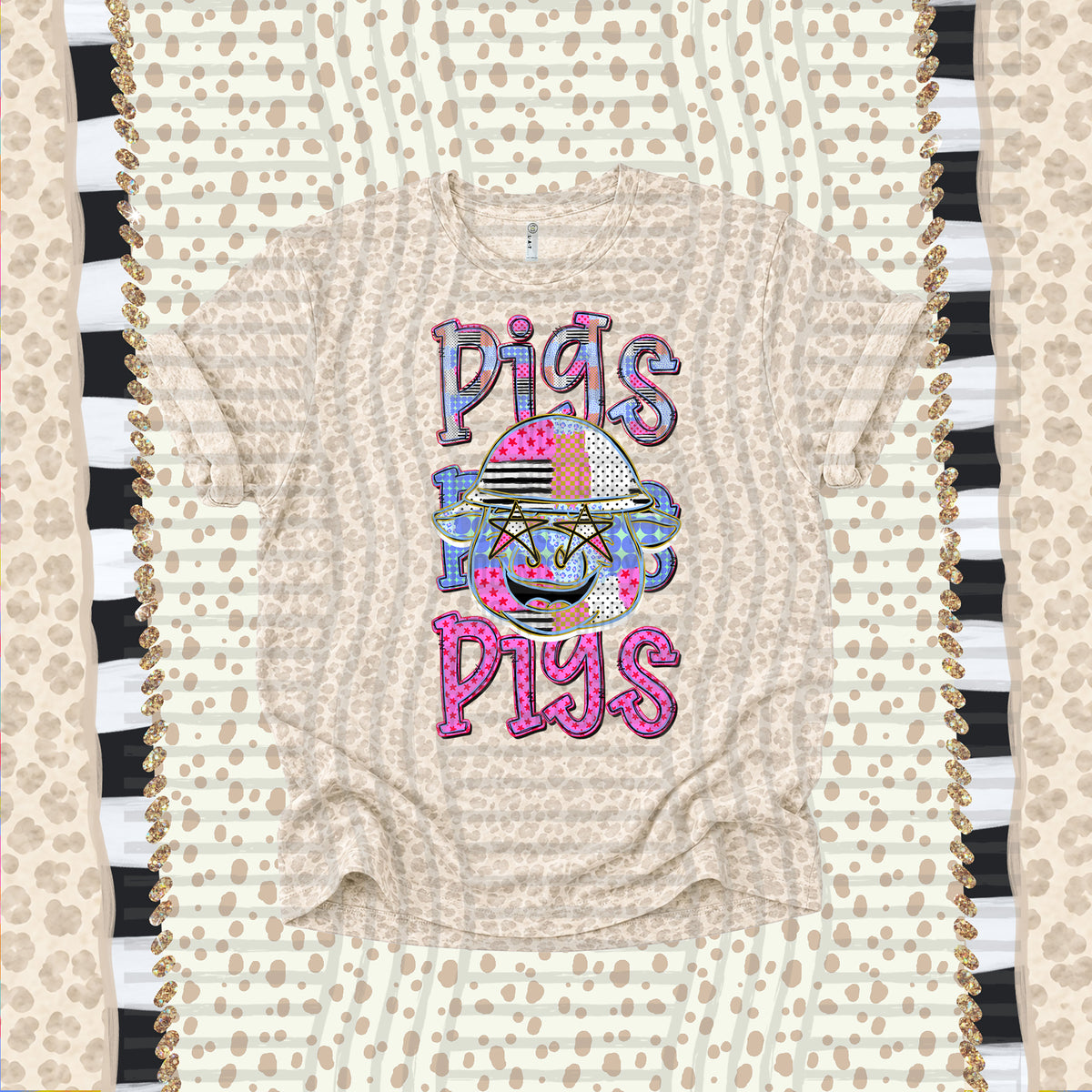 Pigs-Dolly Doodle Print (Caplinger) DTF Transfer
