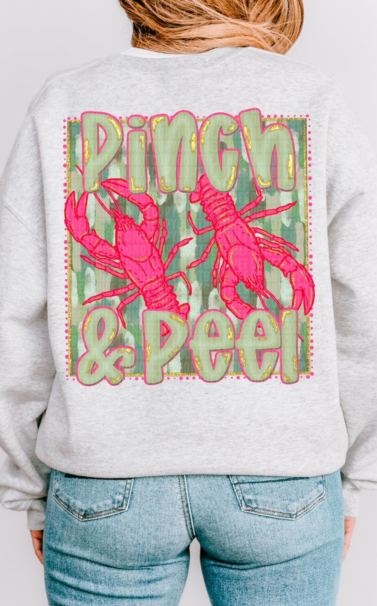 Pinch & peel green BACK 103980 DTF transfer