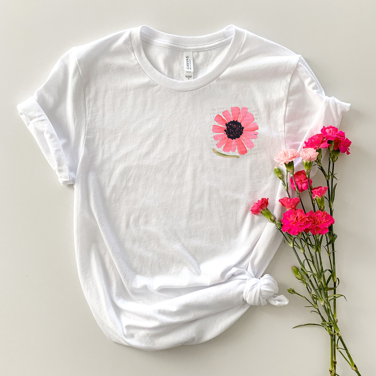 Pink Floral Watercolor 81004 DTF Transfer