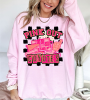 Pink Out Coyotes Checkered Background 61334 DTF transfer