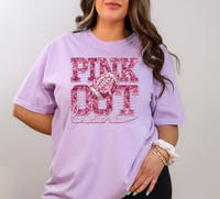 Pink Out Football Lions Faux Embroidery And Sequin 57072 DTF transfer