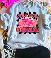 Pink Out Harvesters Checkered Background 61418 DTF transfer