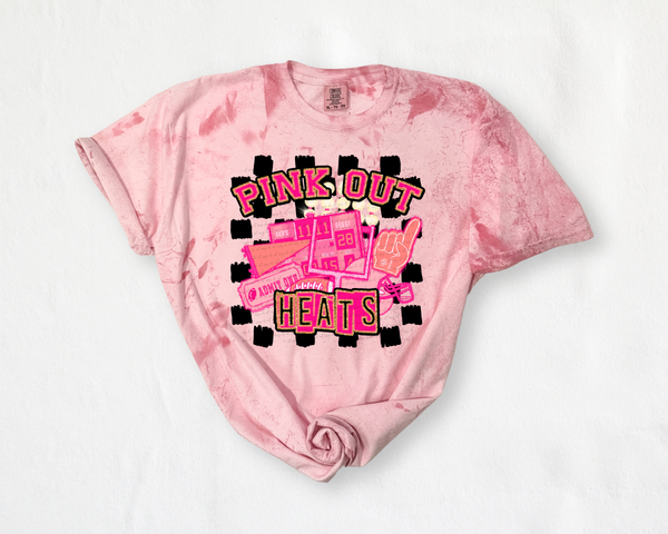 Pink Out Heats Checkered Background 61420 DTF transfer