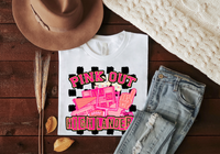 Pink Out Highlanders Checkered Background 61425 DTF transfer