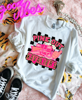 Pink Out Kavaliers Checkered Background 61456 DTF transfer