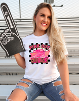 Pink Out Kodiaks Checkered Background 61462 DTF transfer