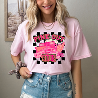 Pink Out Kubs Checkered Background 61464 DTF transfer