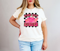 Pink Out Smashers Checkered Background 61643 DTF transfer