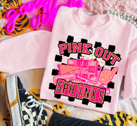 Pink Out Sphinxs Checkered Background 61652 DTF transfer