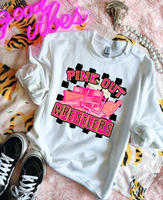 Pink Out Wrestlers Checkered Background 61773 DTF transfer