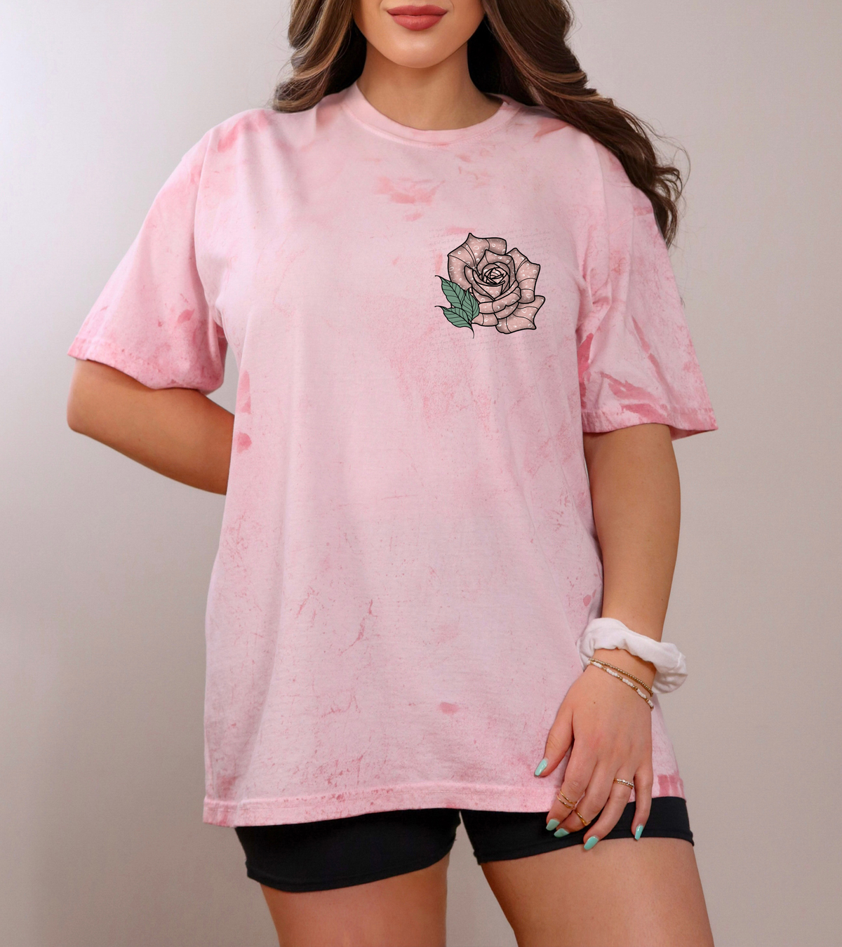 Pink Rose Pocket Print 115727 DTF Transfer