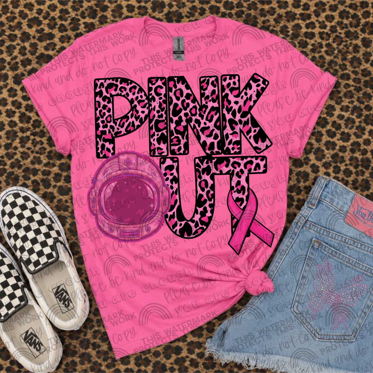 Astronauts Pink Out Leopard (SMD) DTF Transfer