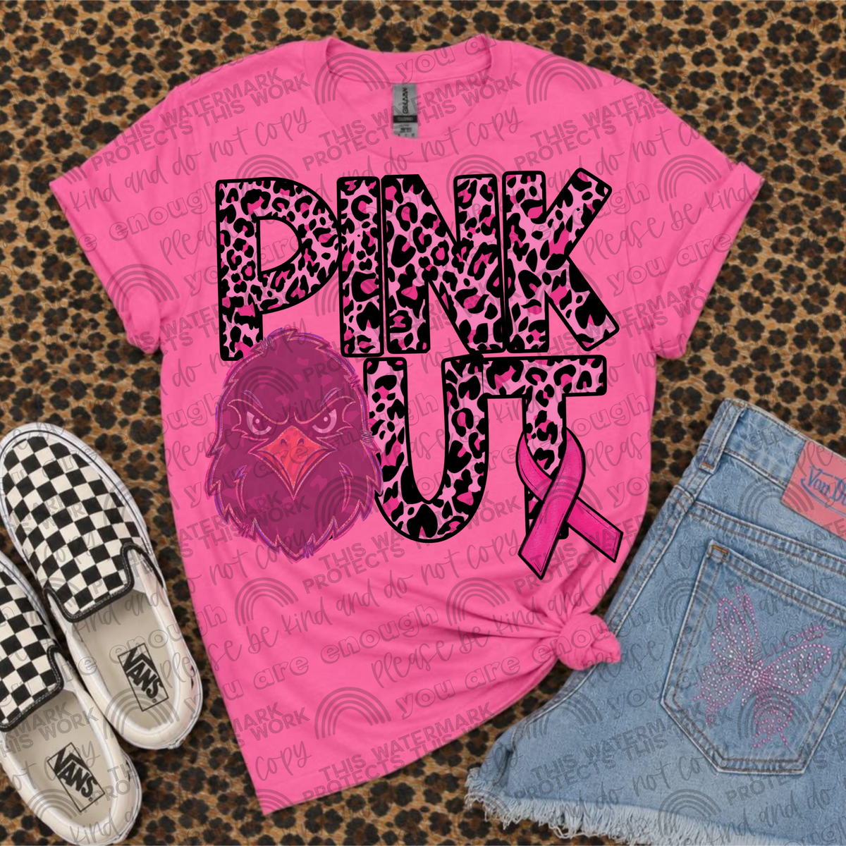 Blackbirds Pink Out Leopard (SMD) DTF Transfer