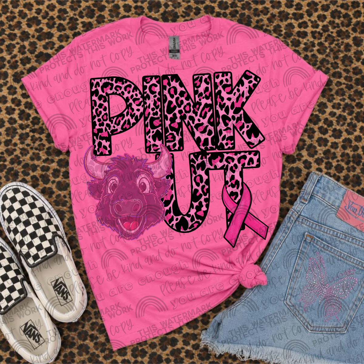 Bulls Pink Out Leopard (SMD) DTF Transfer