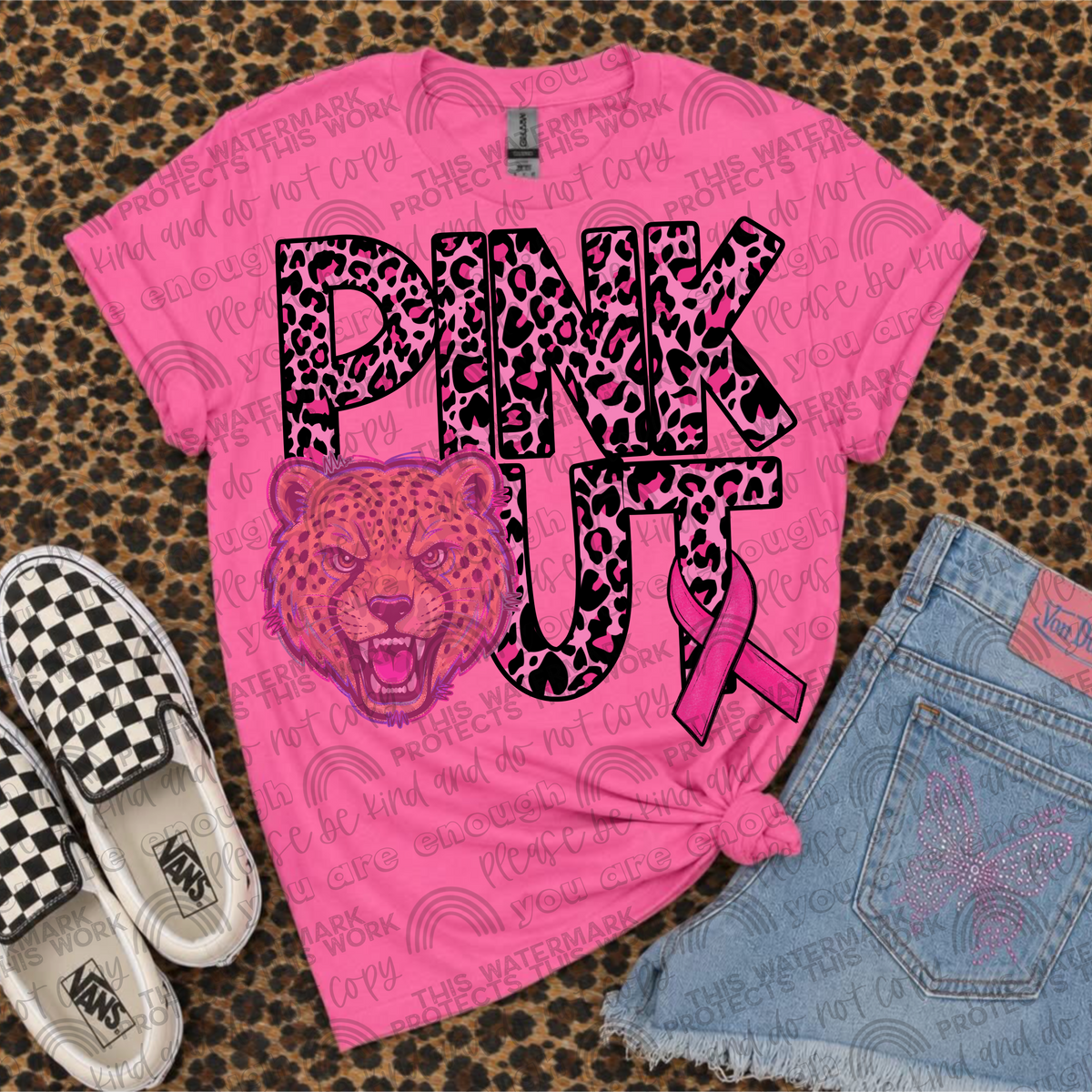 Cheetahs Pink Out Leopard (SMD) DTF Transfer