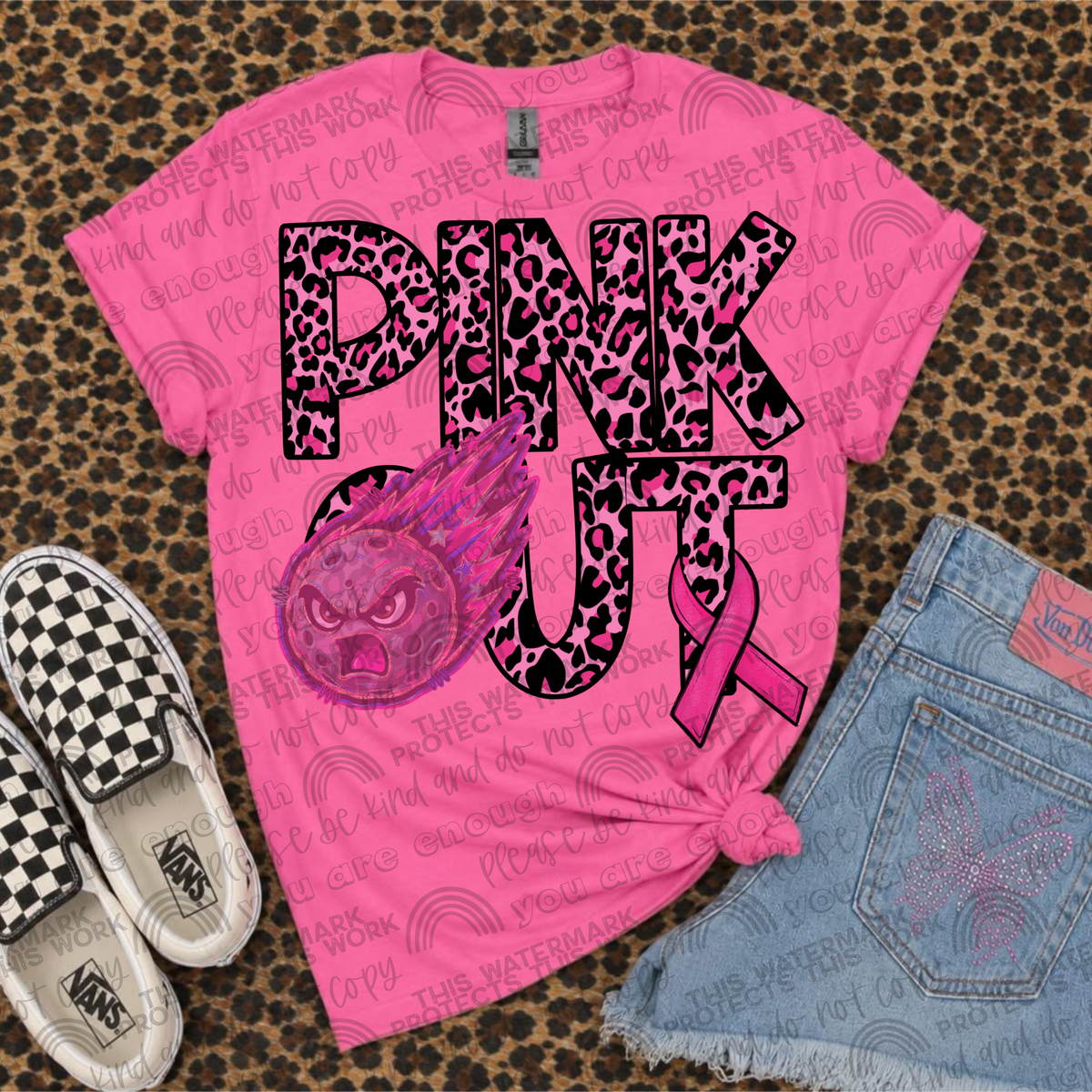 Comets Pink Out Leopard (SMD) DTF Transfer