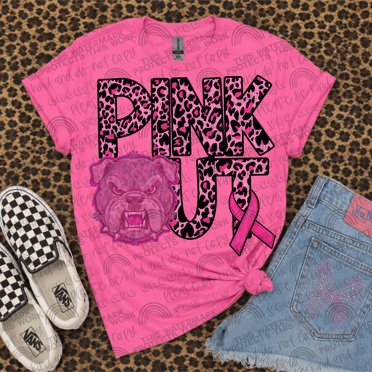 Dawgs Pink Out Leopard (SMD) DTF Transfer