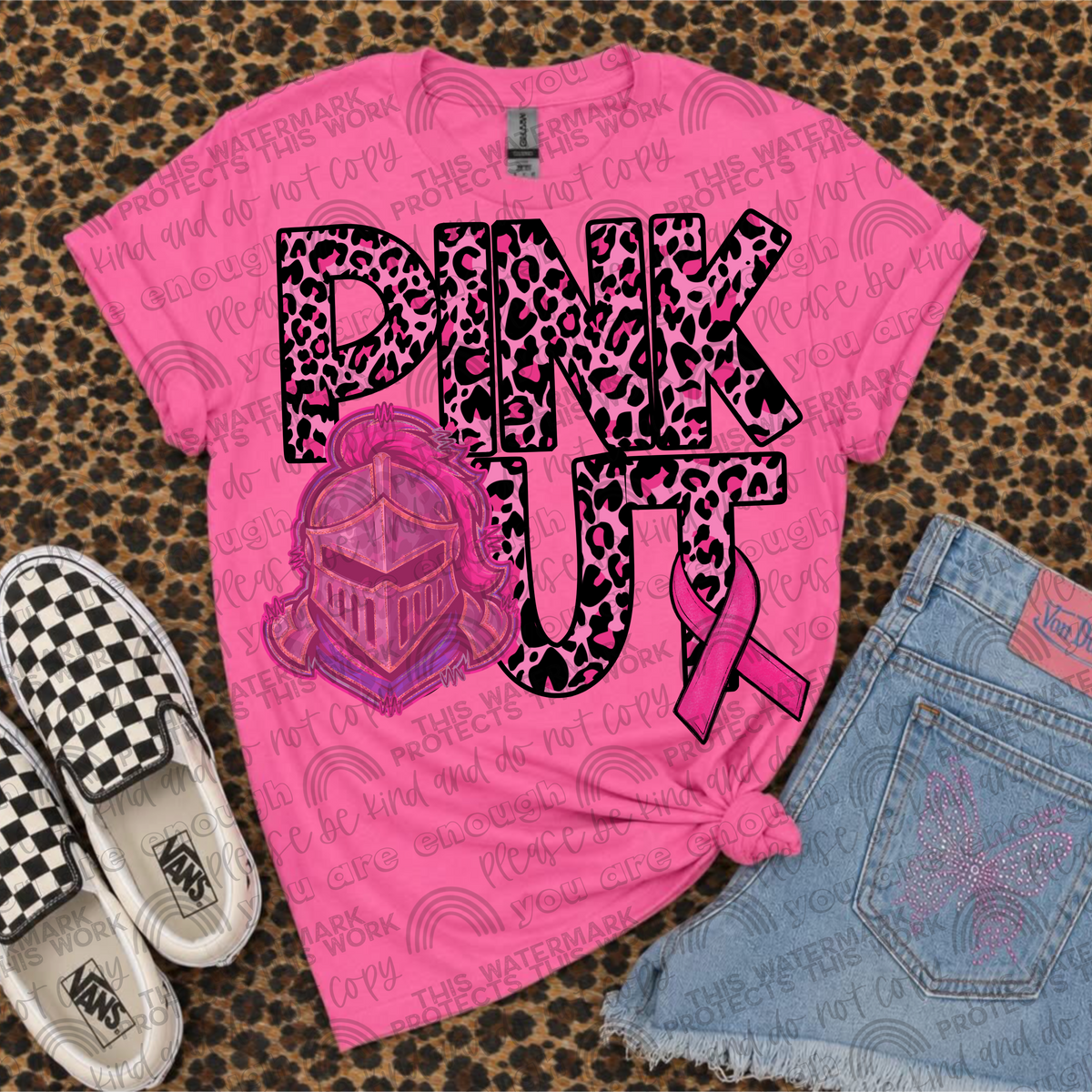 Knights Pink Out Leopard (SMD) DTF Transfer