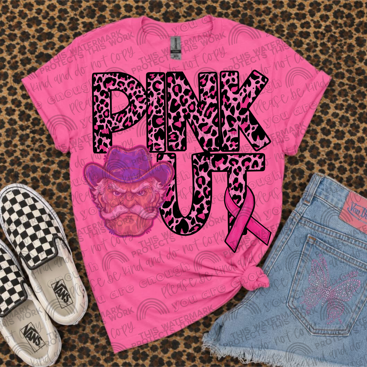 Rebels Pink Out Leopard (SMD) DTF Transfer