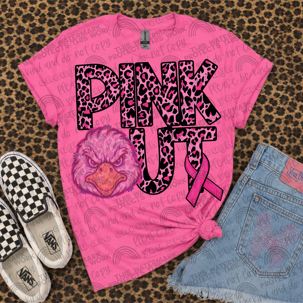 Ricebirds Pink Out Leopard (SMD) DTF Transfer