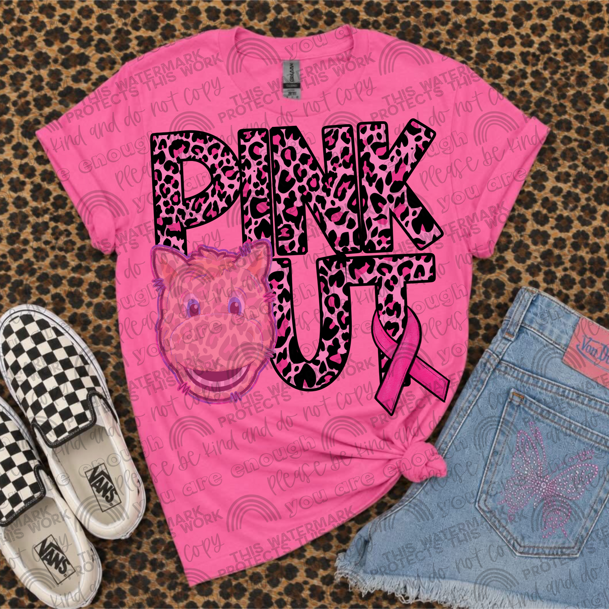 Sooners Pink Out Leopard (SMD) DTF Transfer