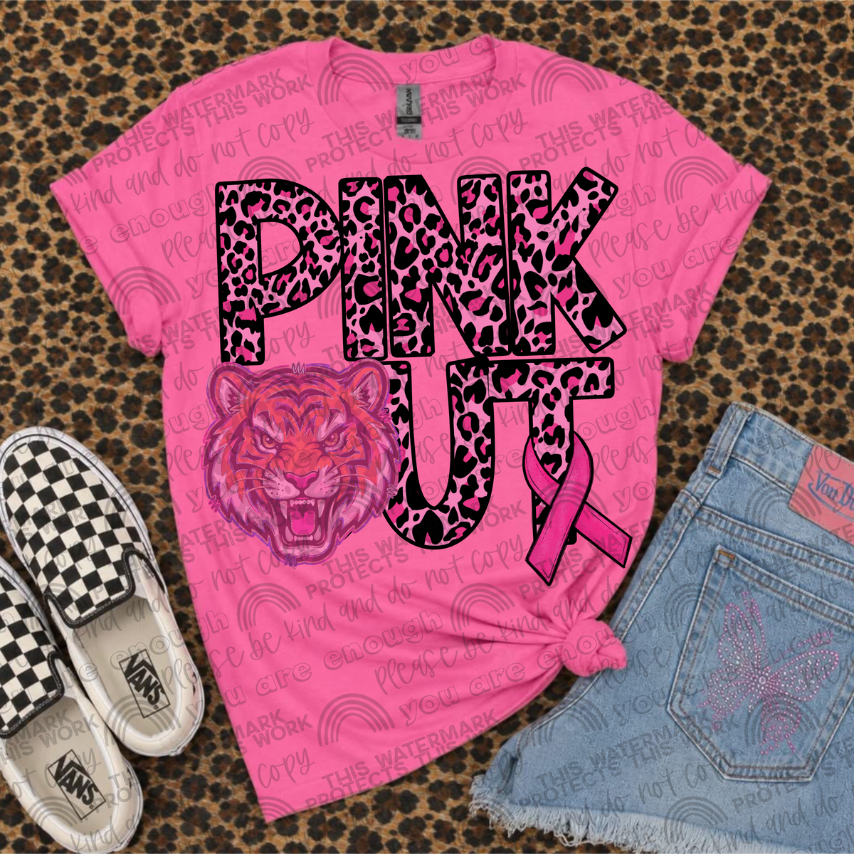 Tigers Pink Out Leopard (SMD) DTF Transfer