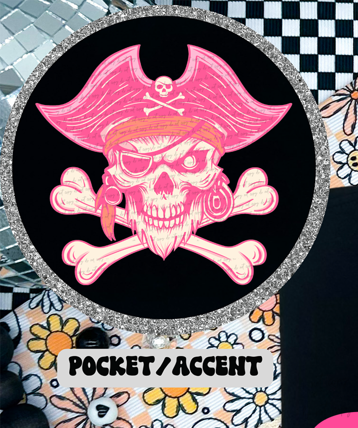 Pirates Stacked School Mascot (Pocket Print) 89071 DTF Transfer