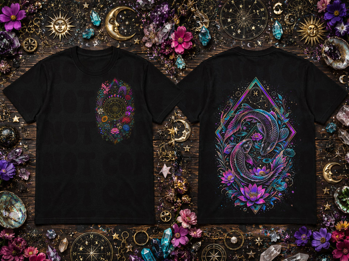 Floral Pisces BACK ONLY (Starlight) DTF Transfer