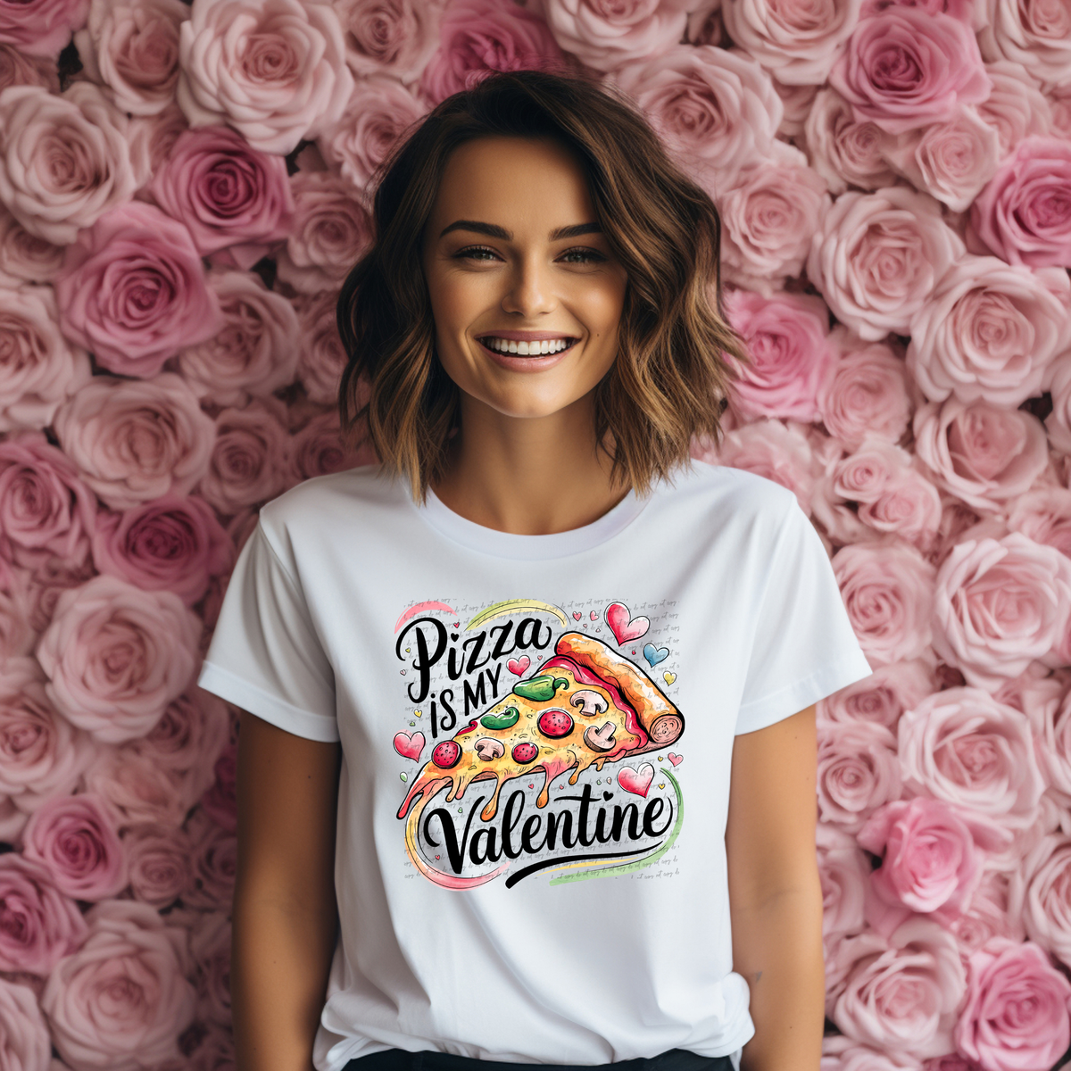 Pizza Is My Valentine 71721 DTF Transfer