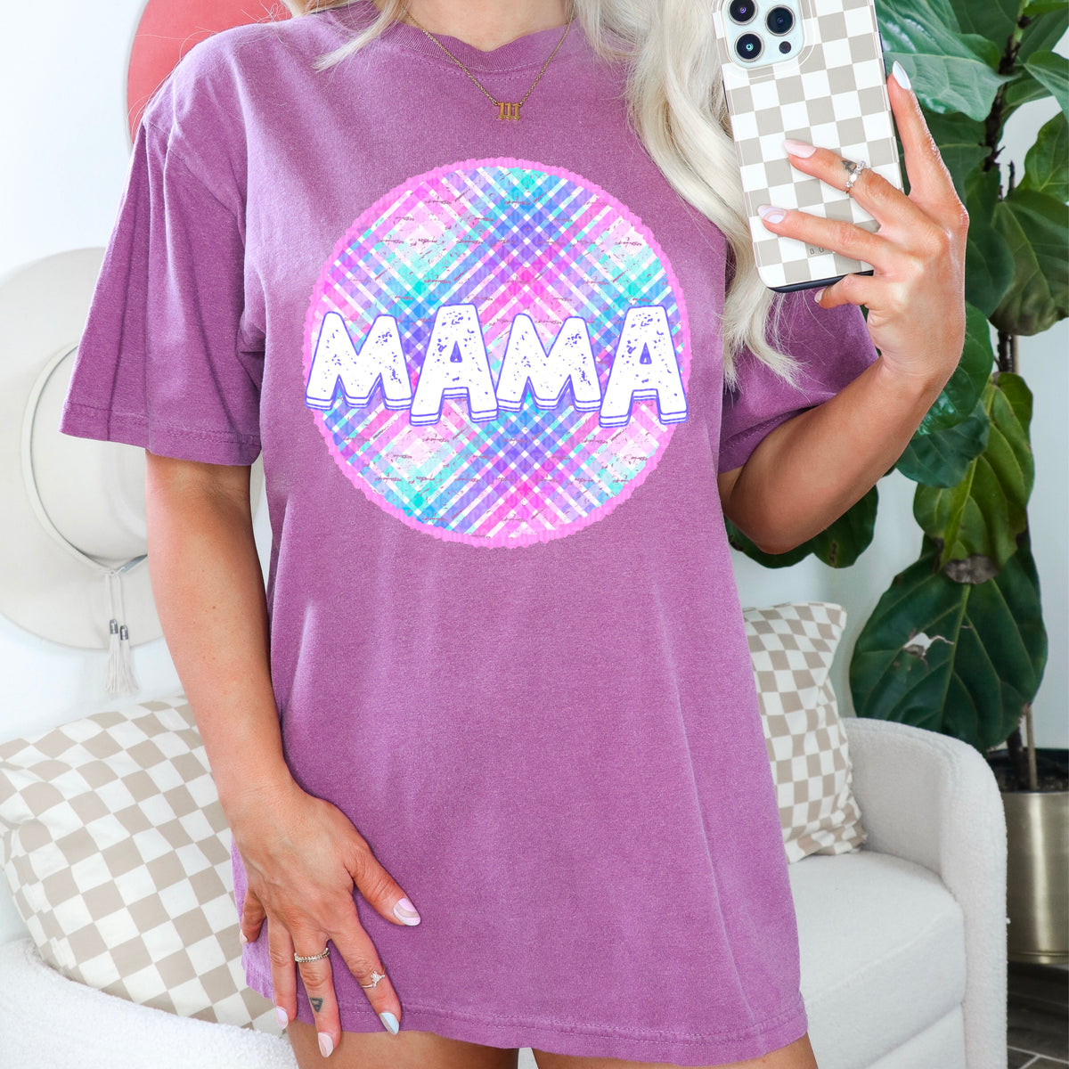 Plaid Mama 104243 DTF transfer