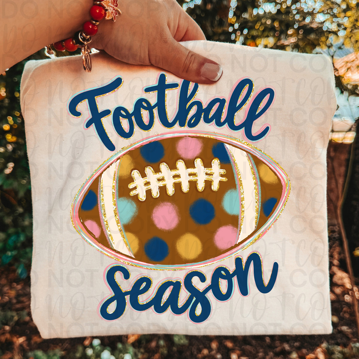 Football season polkadot football (UAC) DTF Transfer