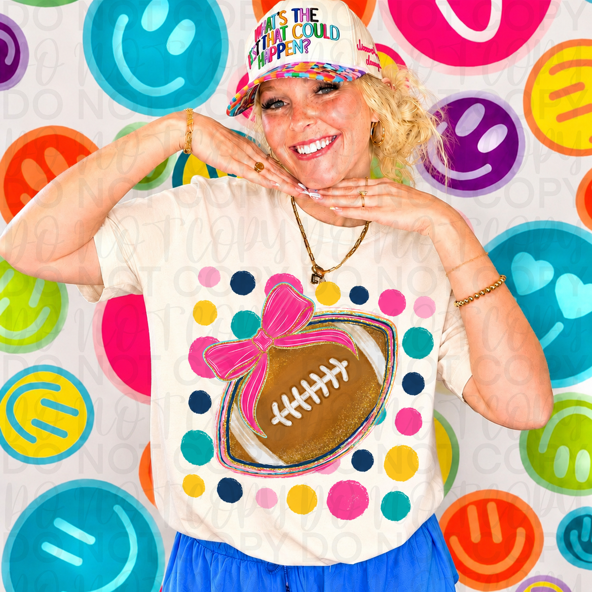 Football polkadot background (UAC) DTF Transfer
