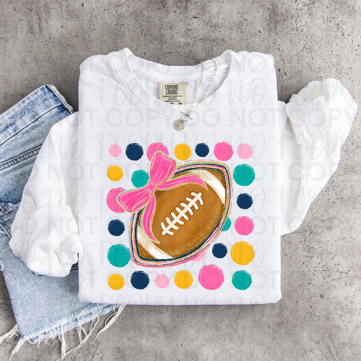 Football polkadot background (UAC) DTF Transfer