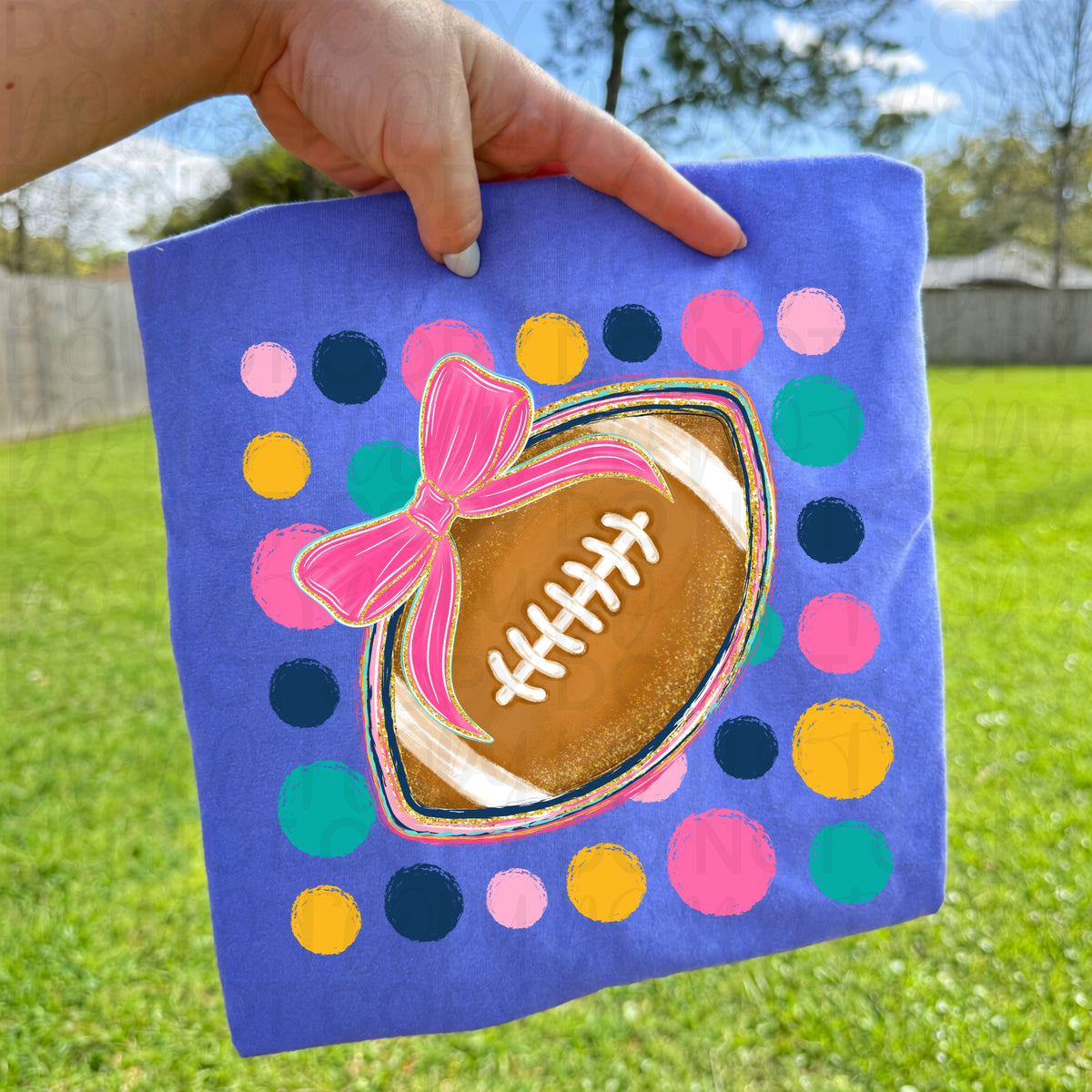 Football polkadot background (UAC) DTF Transfer