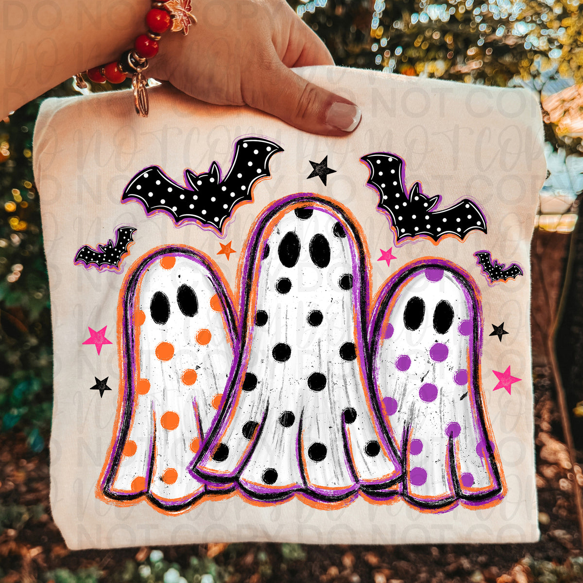 Polkadot ghost trio (UAC) DTF Transfer