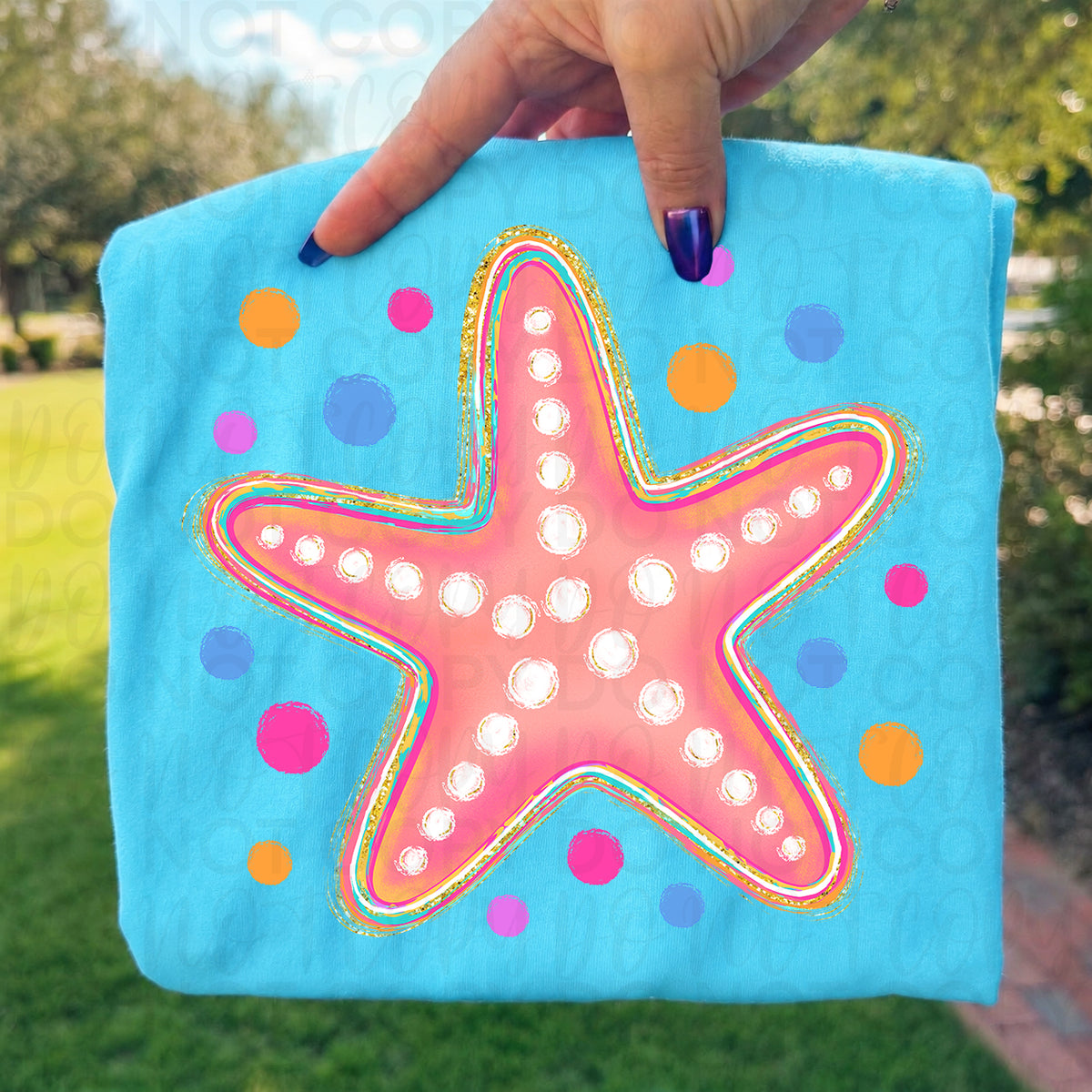 Polkadot starfish (UAC) DTF Transfer