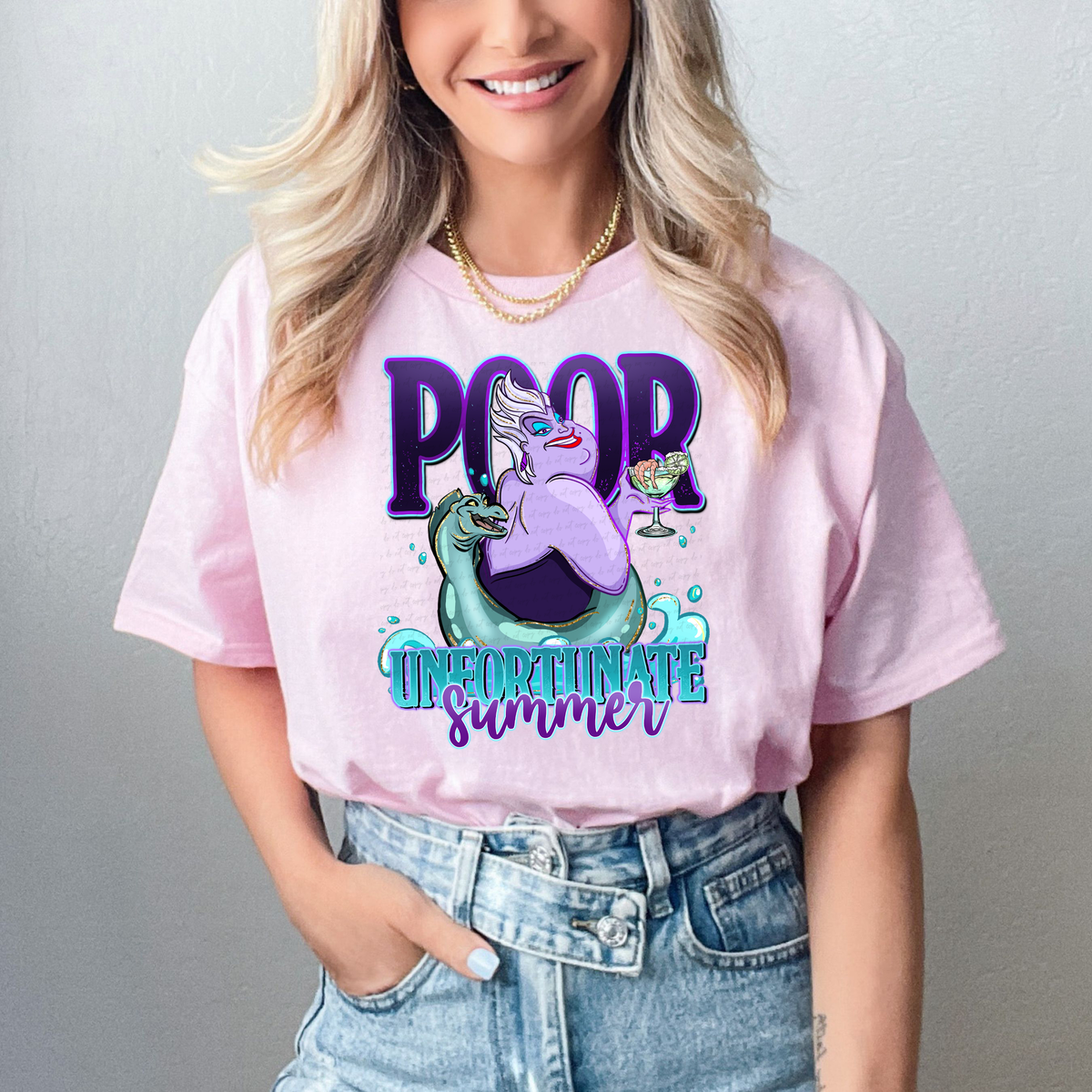 Poor Unfortunate Summer Purple Sea Creature Villain 108988 DTF transfer