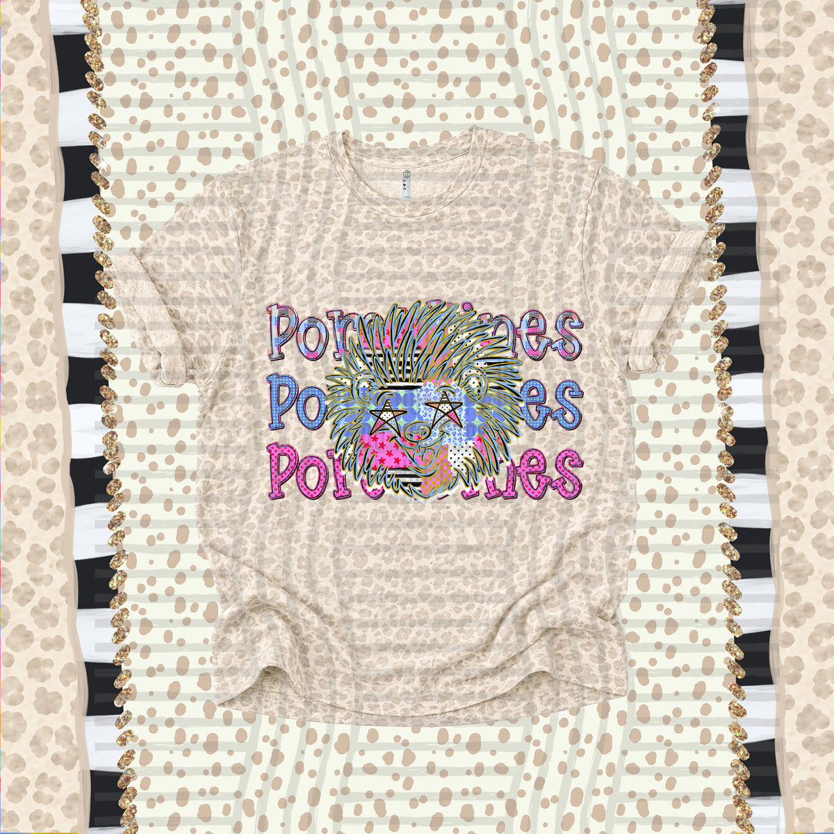Porcupines-Dolly Doodle Print (Caplinger) DTF Transfer