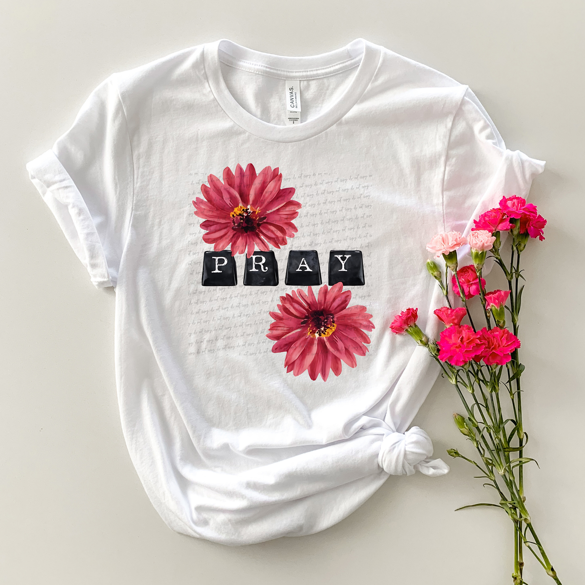 Pray Pink Gerberas 81006 DTF Transfer