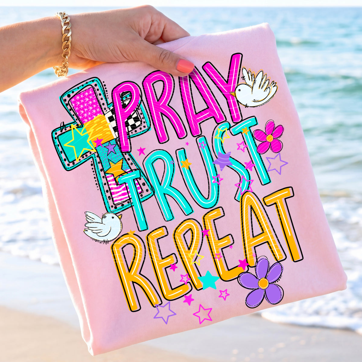 Pray trust repeat (AG) DTF Transfer