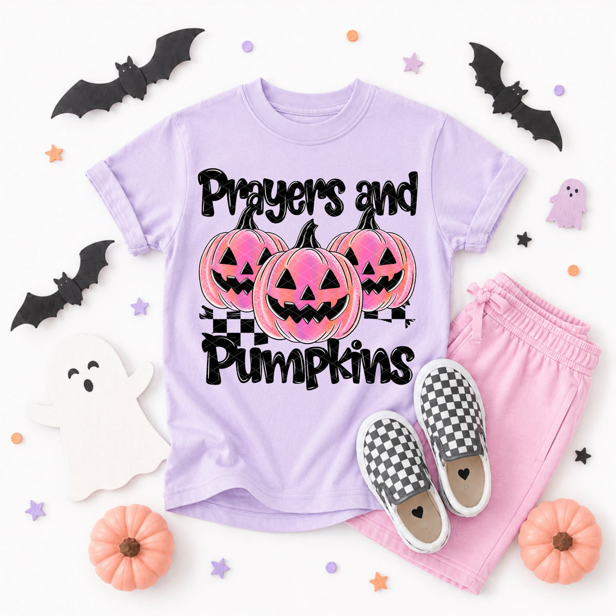 Prayers and pink pumpkins (SDD) DTF Transfer