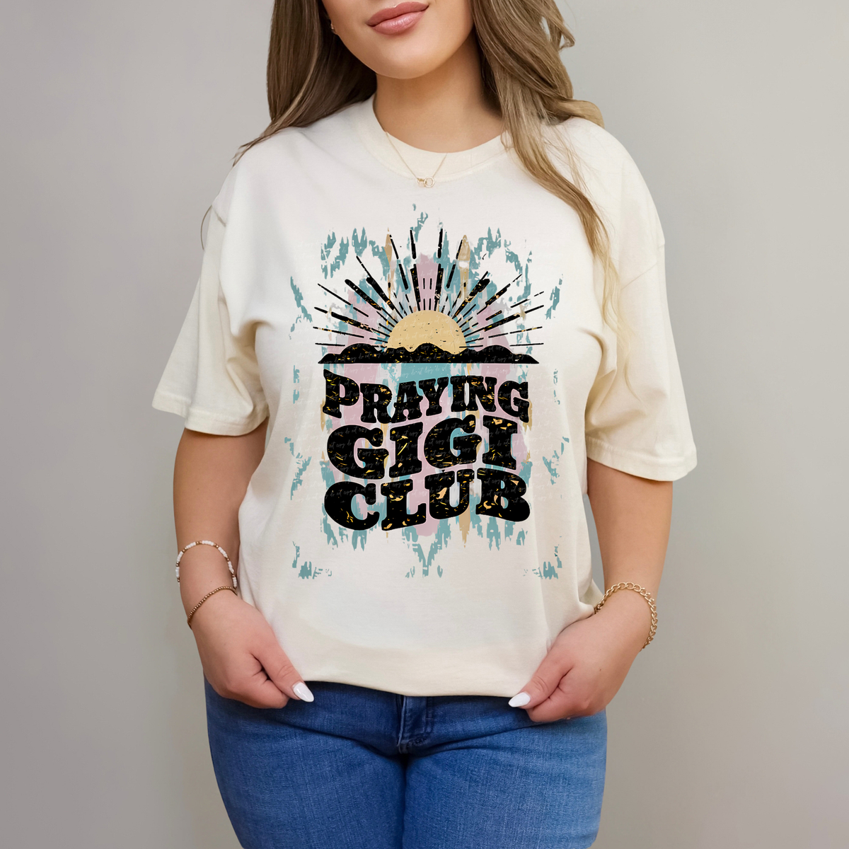 Praying Gigi Club Sunset 81307 DTF Transfer