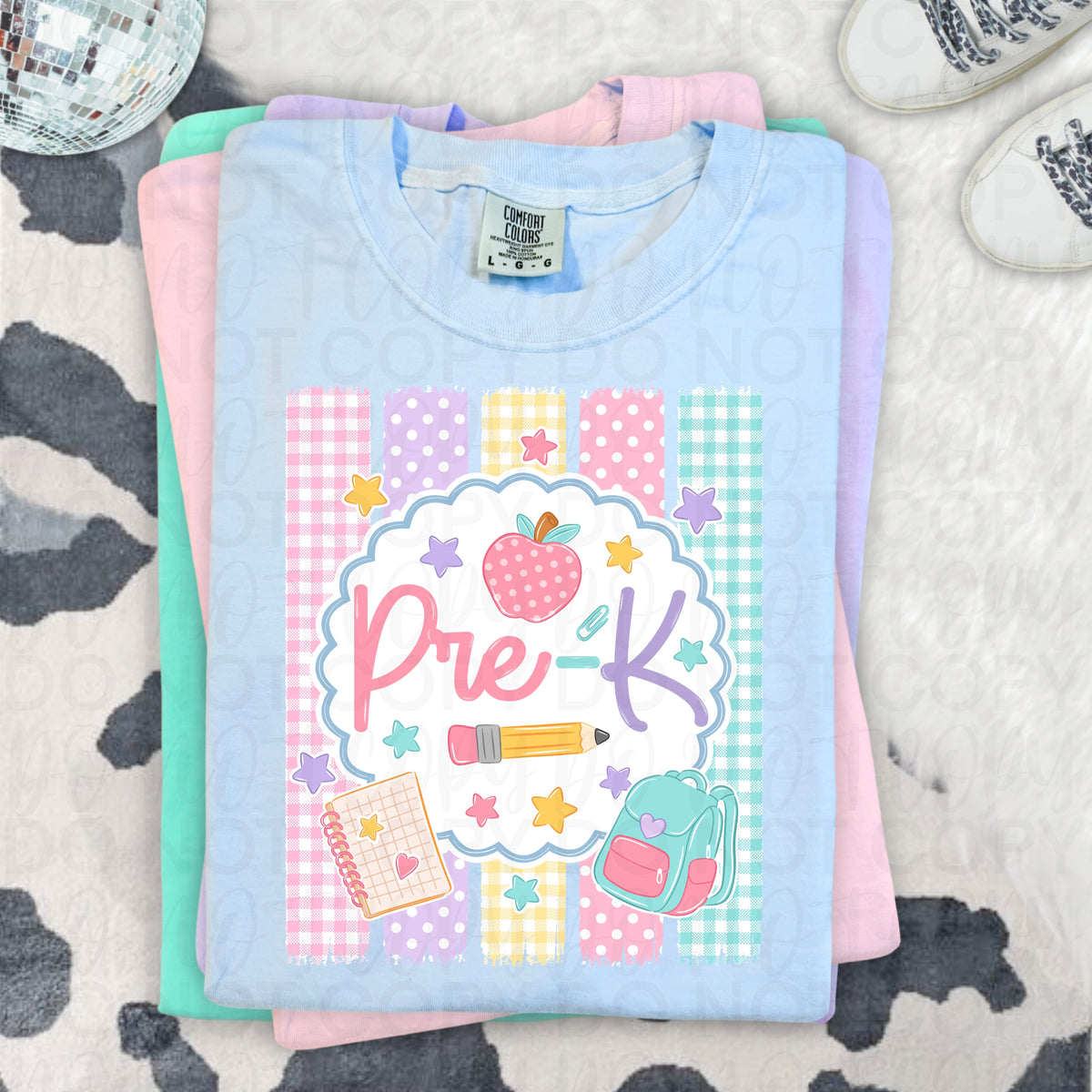 Pre-K preppy stripes (UAC) DTF Transfer