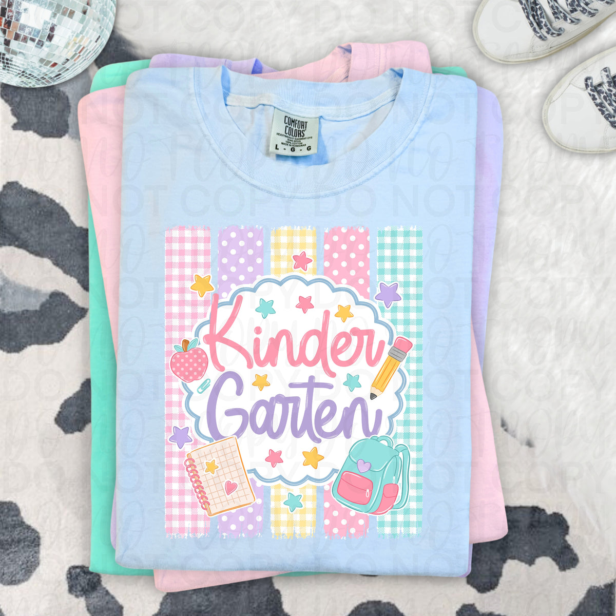 Kindergarten preppy stripes (UAC) DTF Transfer