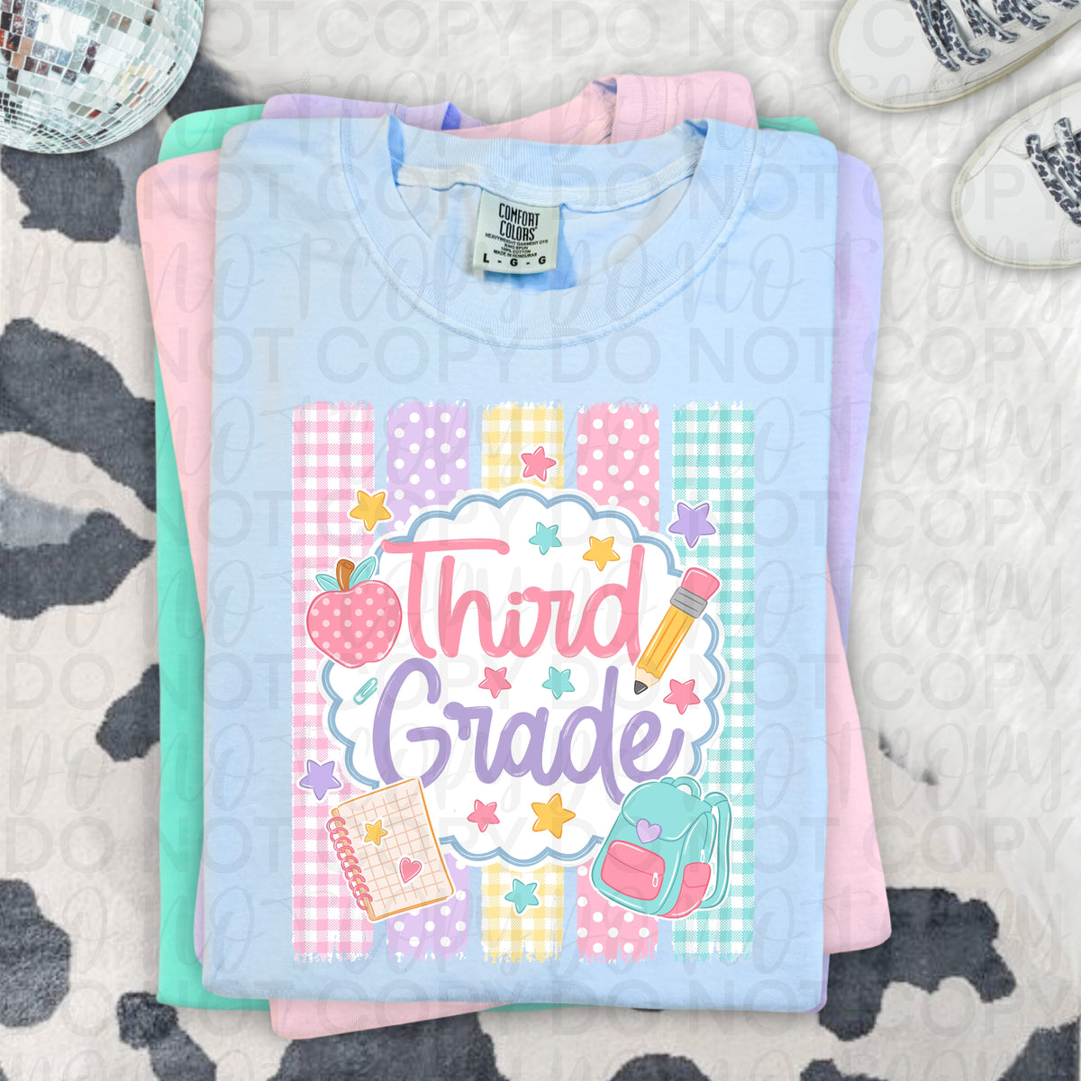 Third grade preppy stripes (UAC) DTF Transfer